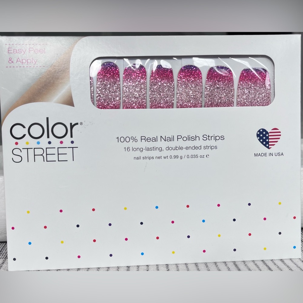 Color Street Nuclear Fuchsian glitter nail strips RETIRED